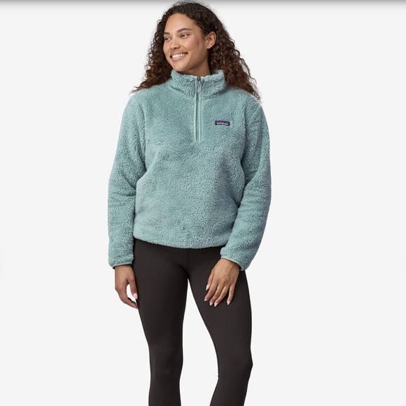 Patagonia Blue Women's Fleece Sweater Los Gatos 1/4-Zip size L - Picture 3 of 6